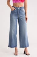 Good American Soft Tech Good Waist High Waist Crop Palazzo Jeans