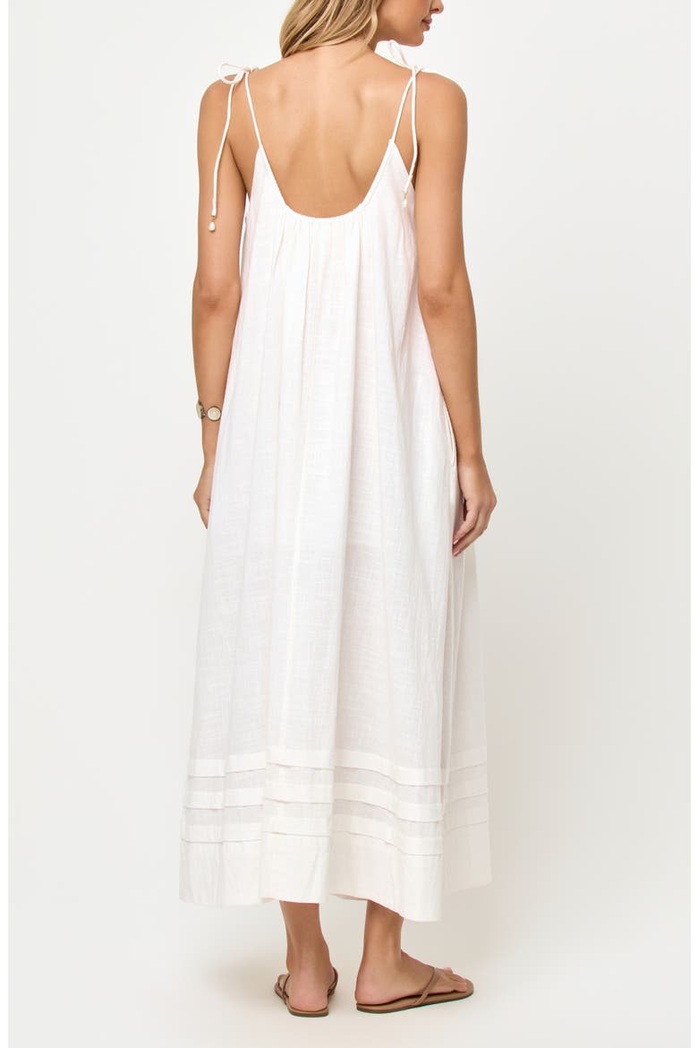Sunset Stroll Cotton Cover-Up Maxi Dress, Alternate, color, CREAM
