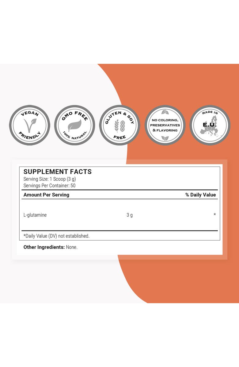 SuperSmart L-Glutamine Powder, Alternate, color, NO COLOR
