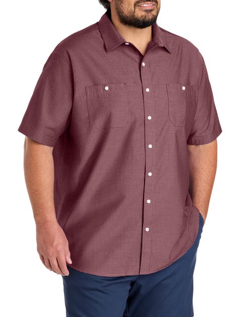 Big & Tall Textured Solid Sport Shirt