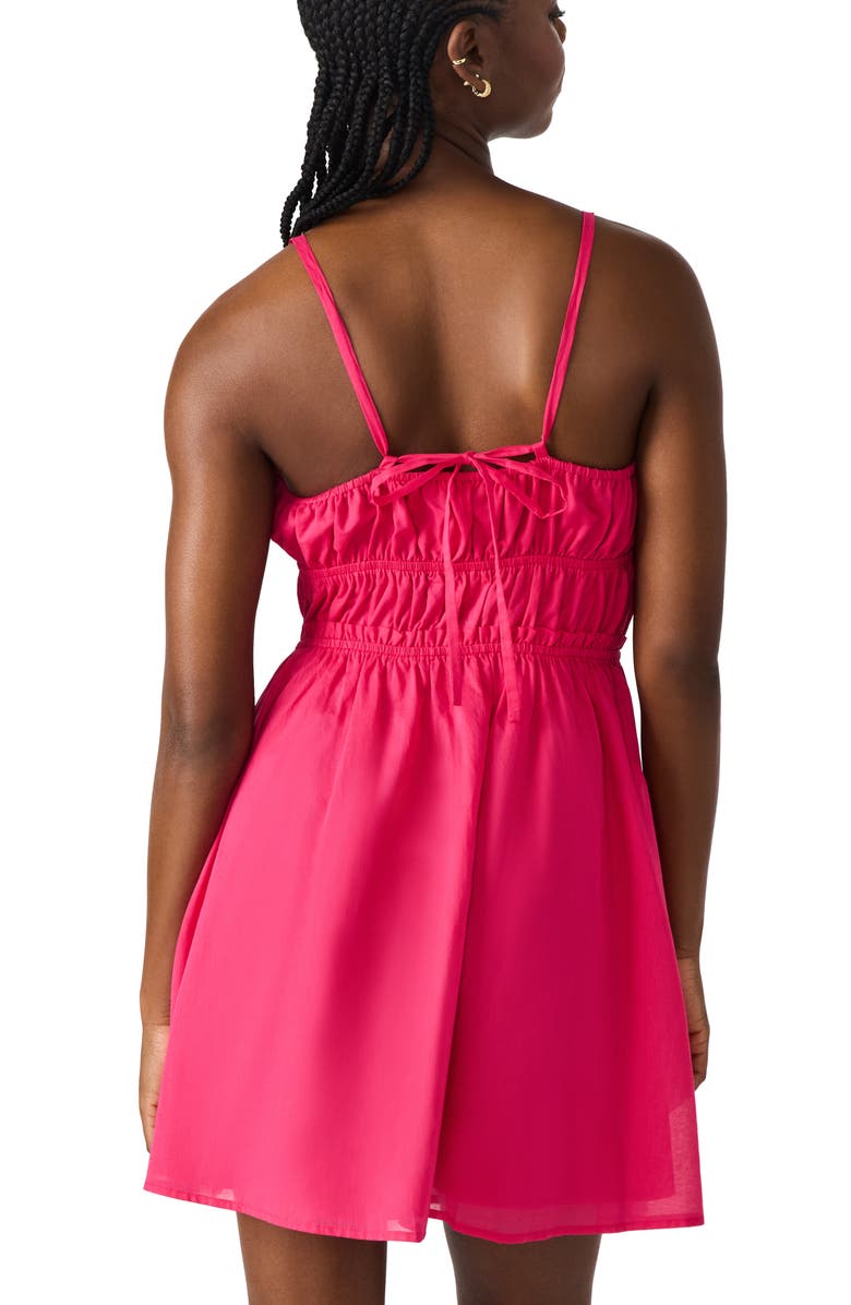 Steve Madden Heather Cotton Mini Sundress, Alternate, color, Cranberry