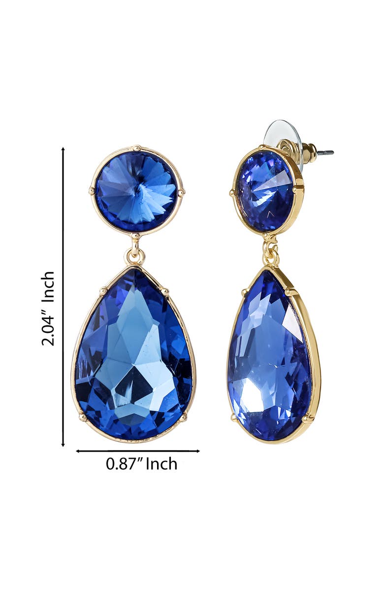 Jessica Simpson Blue Teardrop Statement Earrings, Alternate, color, Blue