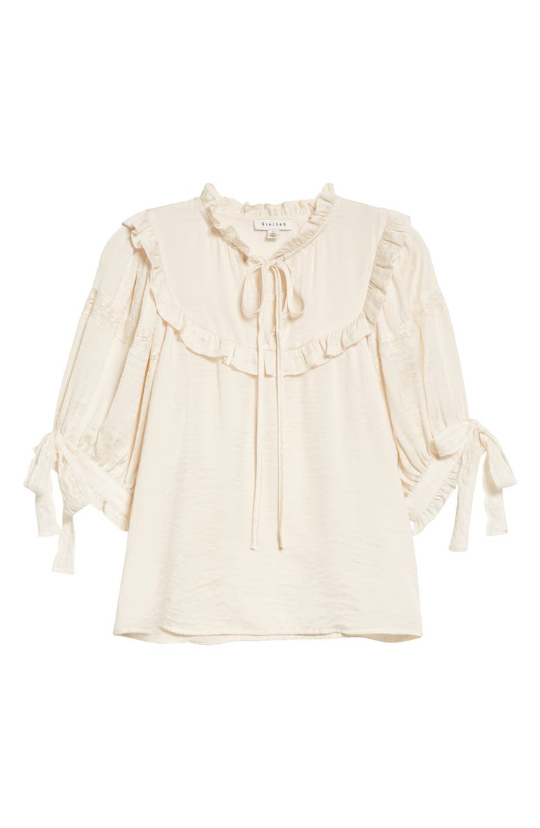 STELLAH Ruffle Trim Blouse, Alternate, color, 