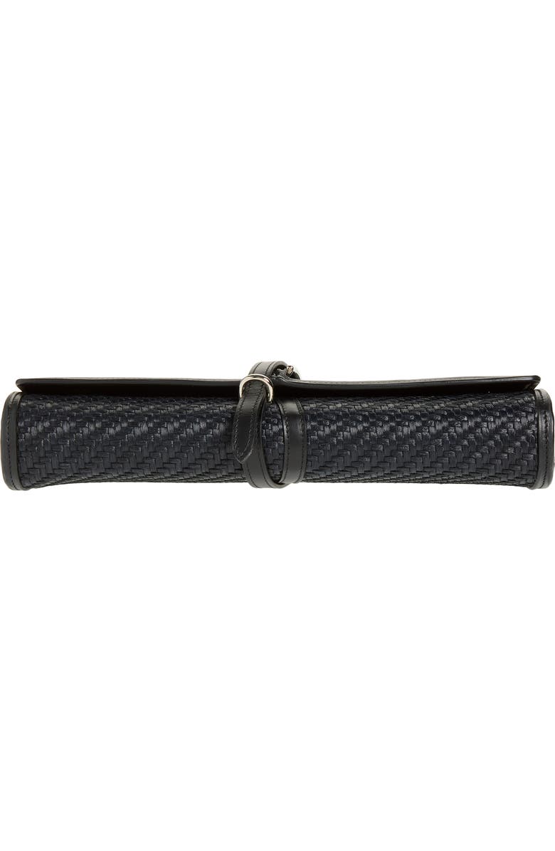 LIFFNER Belted Raffia Clutch, Alternate, color, Black