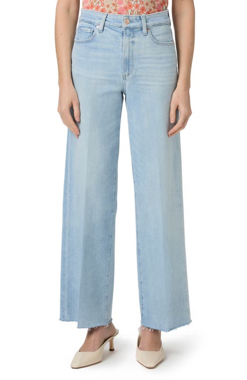 PAIGE PAIGE ANESSA RAW HEM HIGH WAIST WIDE LEG JEANS