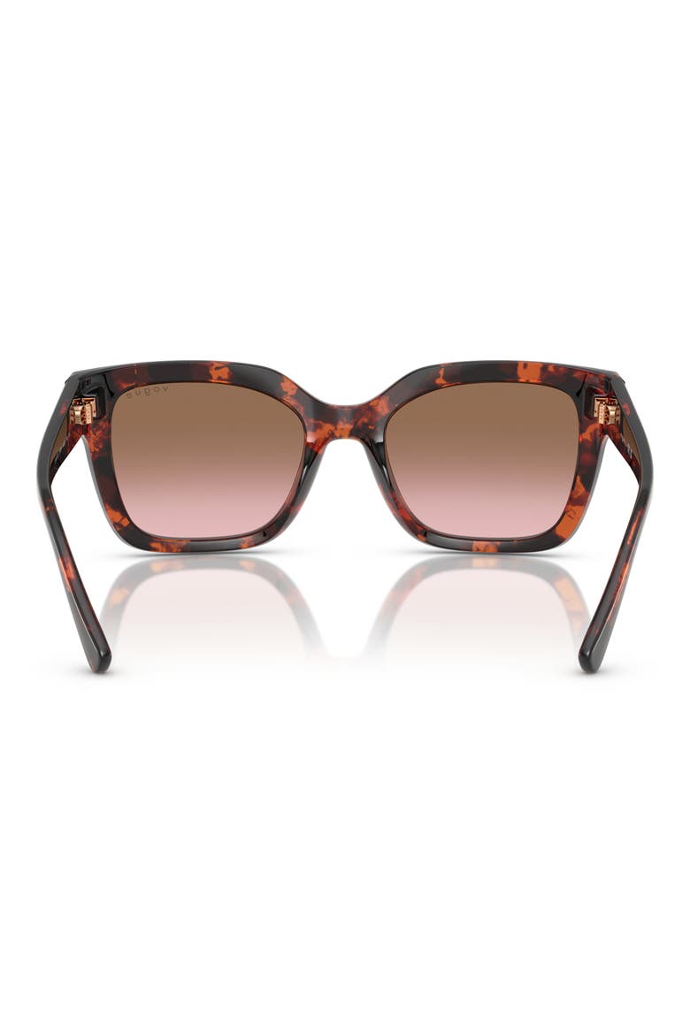 54mm Polarized Square Sunglasses, Alternate, color, RED HAVANA
