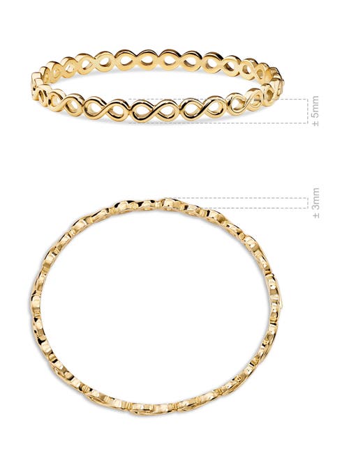 Devata Infinity Bangle Bracelet In Gold
