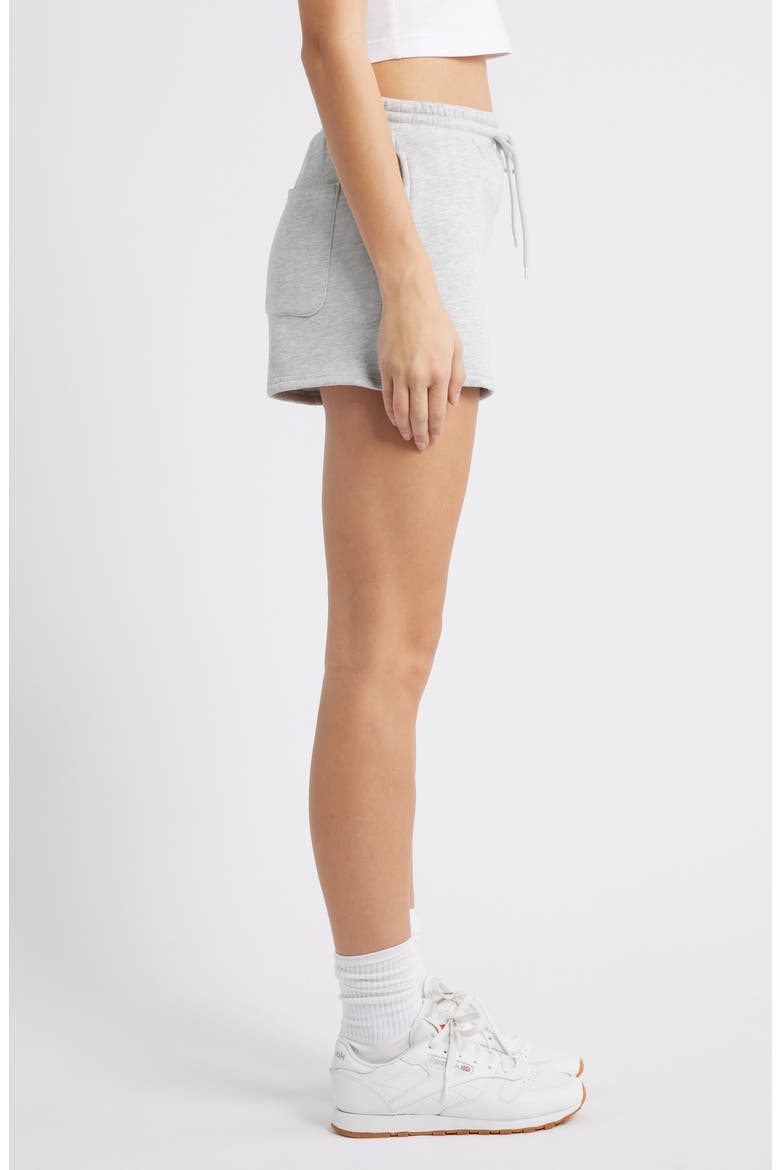 Cotton Blend Drawstring Sweat Shorts, Alternate, color, GREY