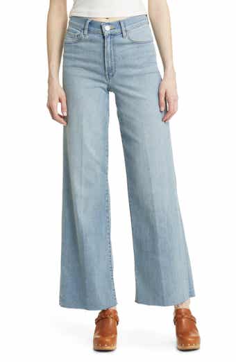 FRAME Le Slim Raw Hem High Waist Palazzo Jeans
