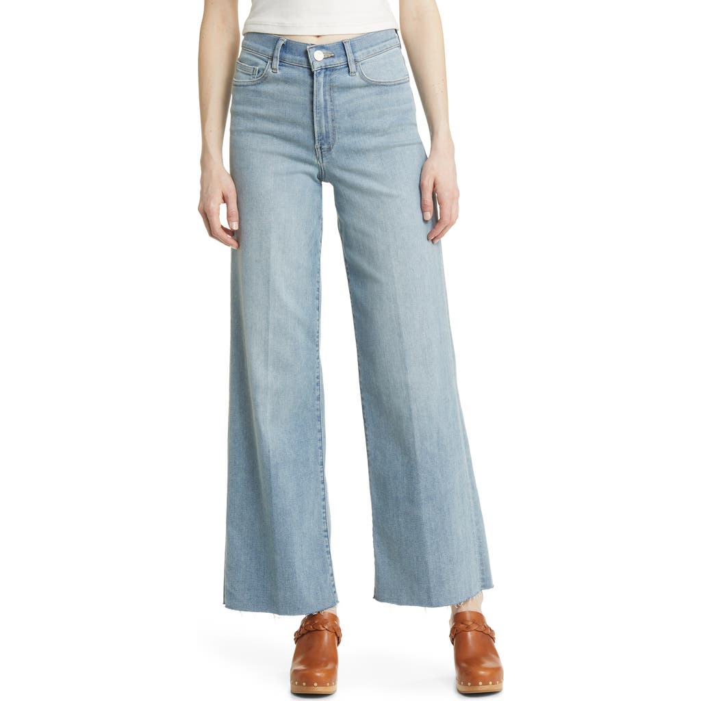 Frame Le Slim Raw Hem High Waist Palazzo Jeans In Wilson