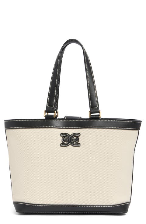 Fitz Canvas Shopper Tote Bag