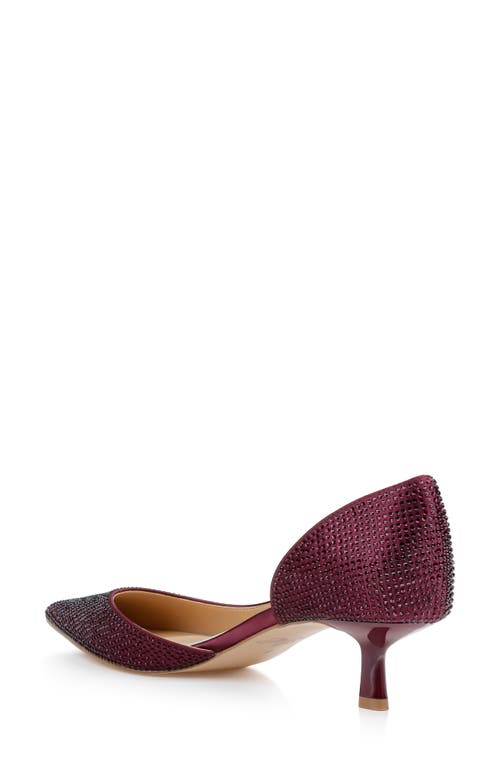 Jewel Badgley Mischka Teegan Half D'orsay Pointed Toe Kitten Heel Pump