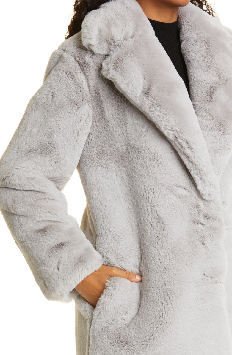 Milly Riley Faux Fur Coat, Alternate, color, 