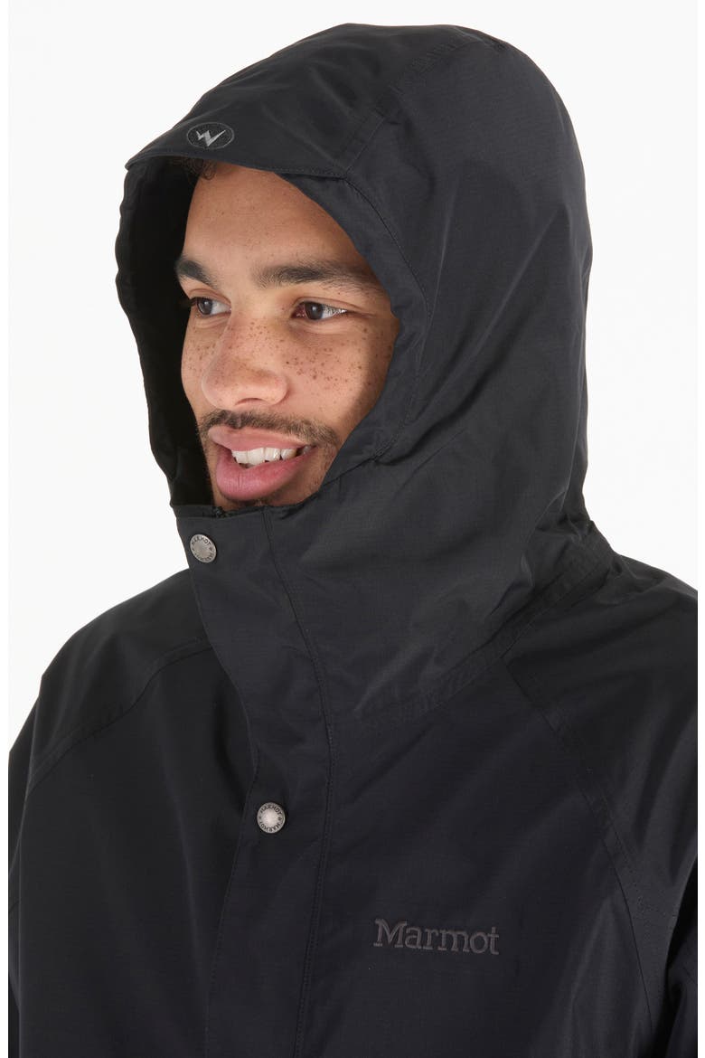 Cascade Waterproof Hooded Jacket, Alternate, color, BLACK