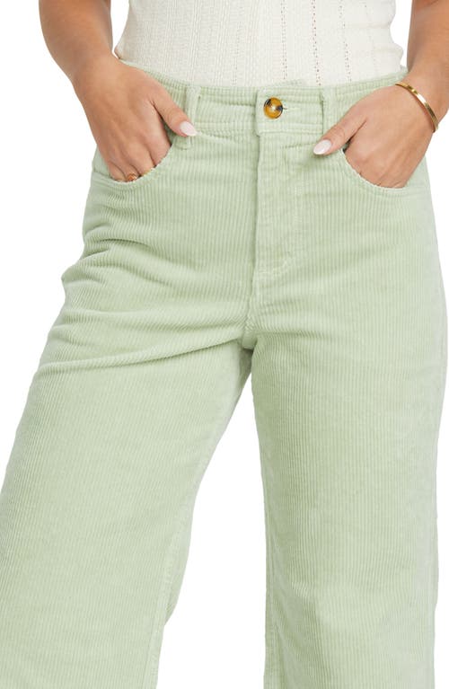 Shop Billabong Be Free Wide Leg Corduroy Pants In Pistachio