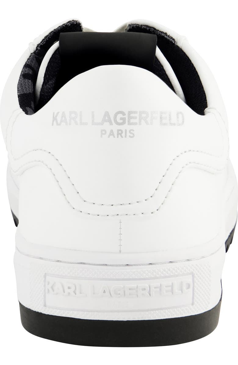 KARL LAGERFELD PARIS Leather Low Top Sneaker, Alternate, color, White
