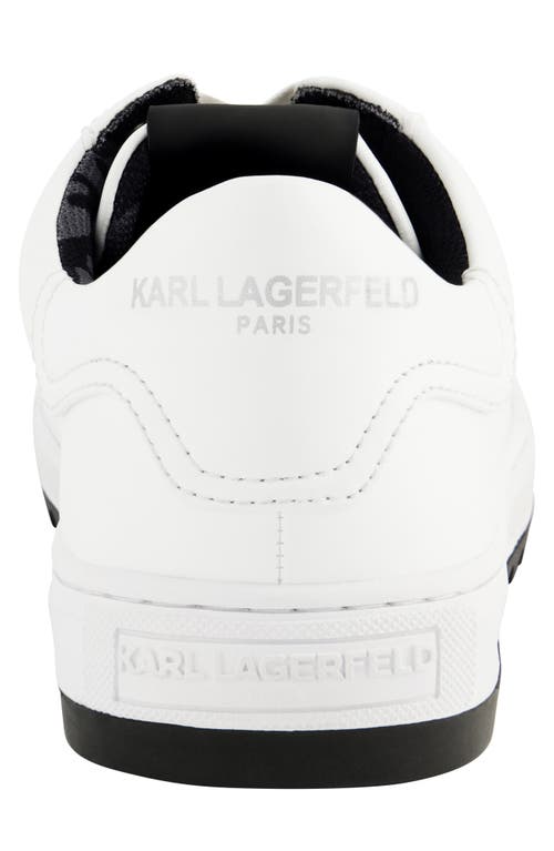 Karl Lagerfeld Leather Low Top Sneaker In White