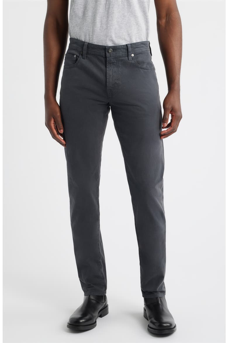 Tellis Stretch Sateen Modern Slim Pants, Main, color, GREY STEEL