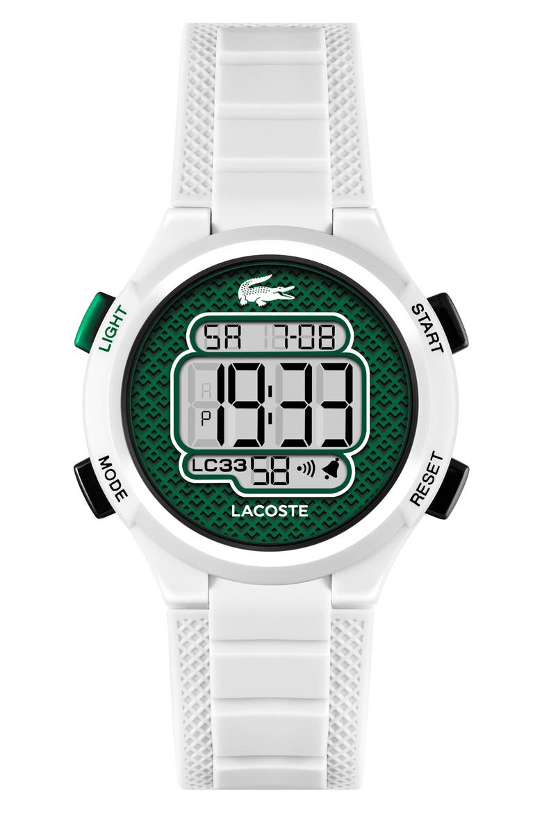 Kids' LC33 Silicone Strap Watch, 34mm, Main, color, GREEN