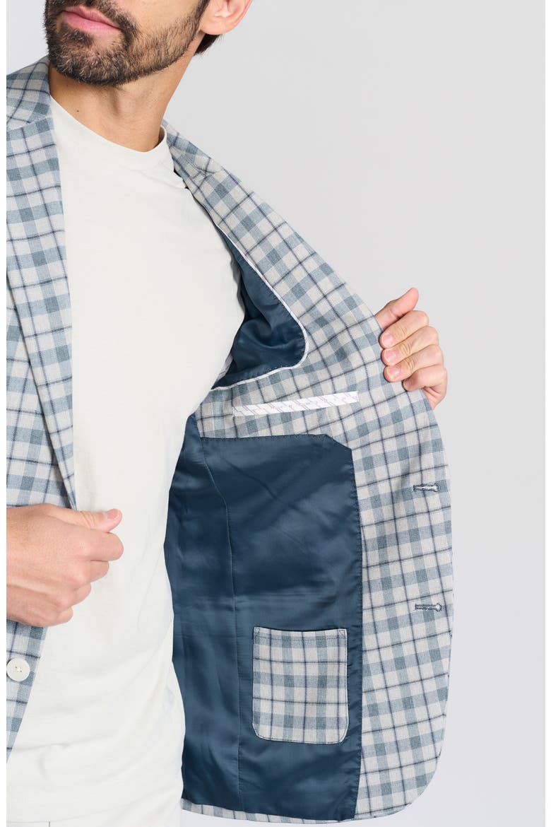 Windowpane Sport Coat, Alternate, color, TEAL BLUE