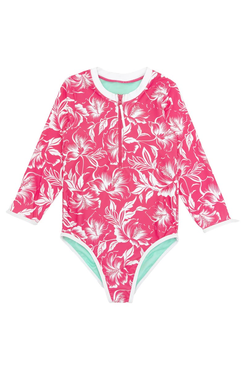 Feather 4 Arrow Kids' Sun Seeker One-Piece Rashguard Swimsuit, Main, color, 