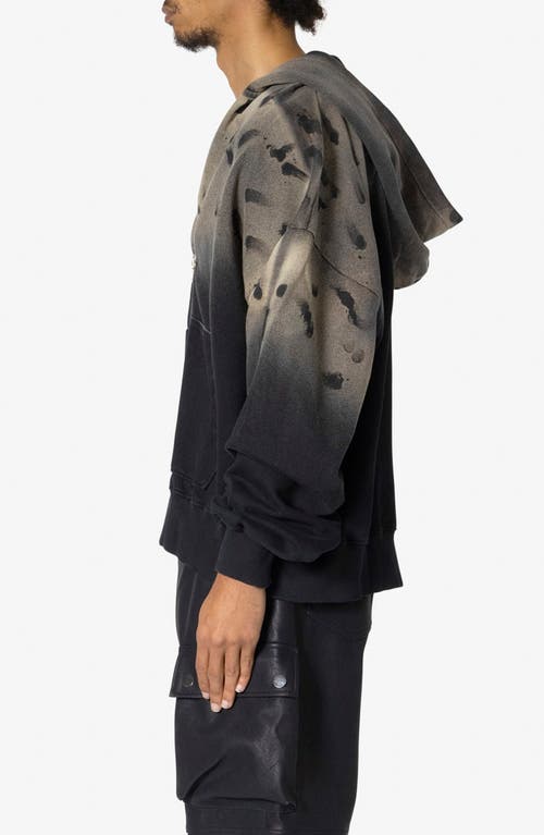 Mnml Destroyed Hoodie In Vintage Black