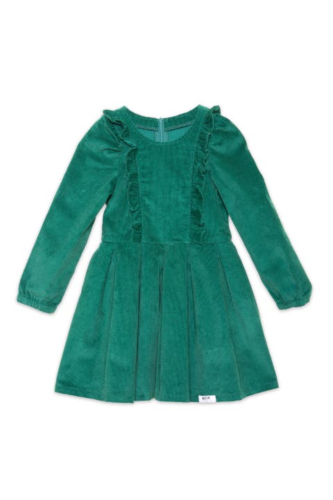Long Sleeve Ruffle Dress (Toddler & Little Kid)