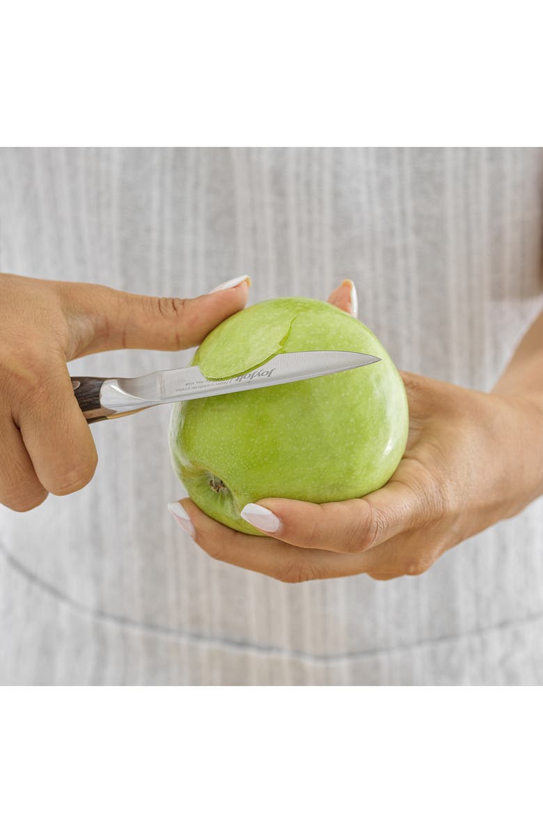 JoyJolt Stainless Steel Utility Knife & Paring Knife 2-Piece Set, Alternate, color, Silver/ Black