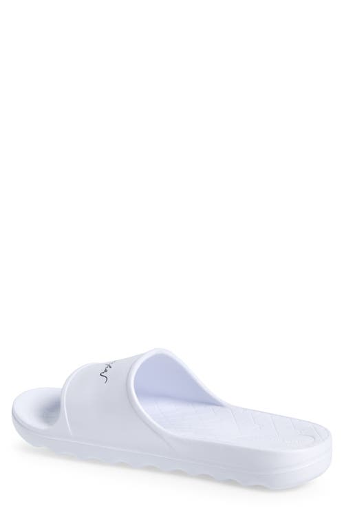 Karl Lagerfeld Signature Slide Sandal In White