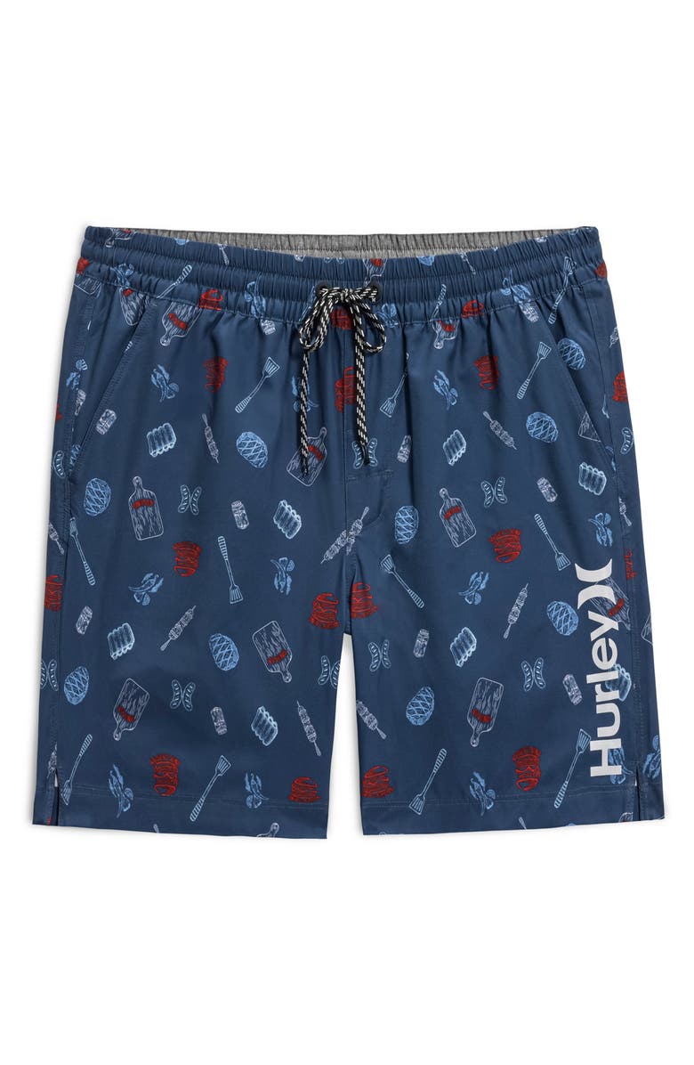 Hurley Summer BBQ Volley Swim Shorts, Main, color, Industrial Blue