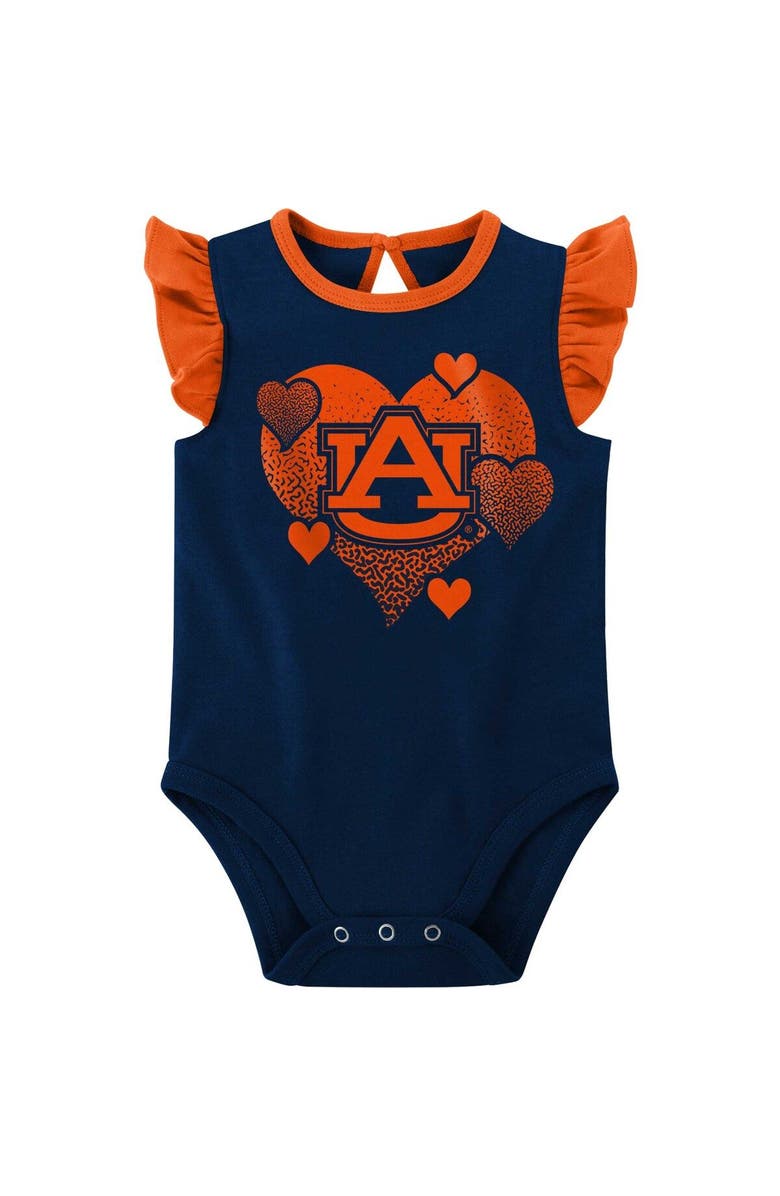Outerstuff Girls Newborn & Infant Navy/Orange Auburn Tigers Spread the Love 2-Pack Bodysuit Set, Alternate, color,