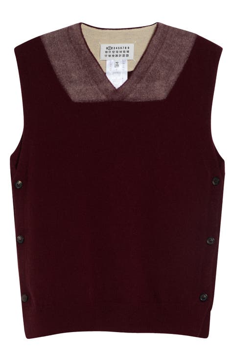 Fuse Trompe L'Oeil Virgin Wool Sweater Vest
