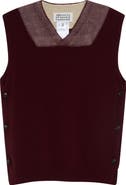 Maison Margiela Fuse Trompe L'Oeil Virgin Wool Sweater Vest