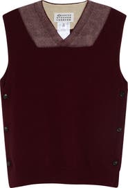 Maison Margiela Fuse Trompe L'Oeil Virgin Wool Sweater Vest