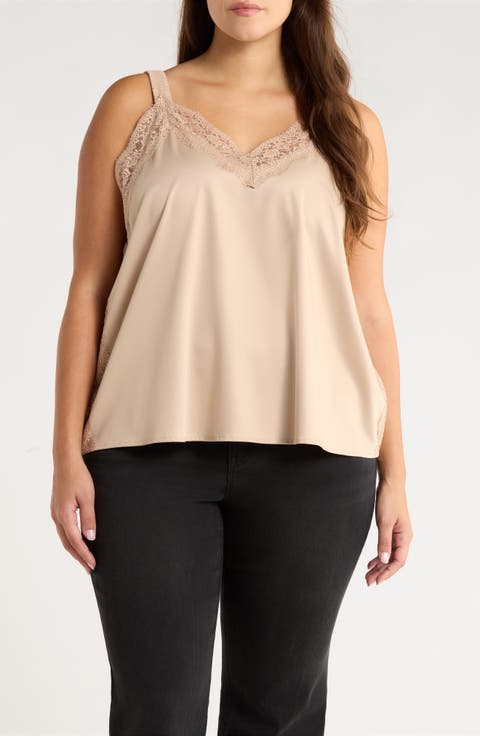 Lace Trim Camisole (Plus)