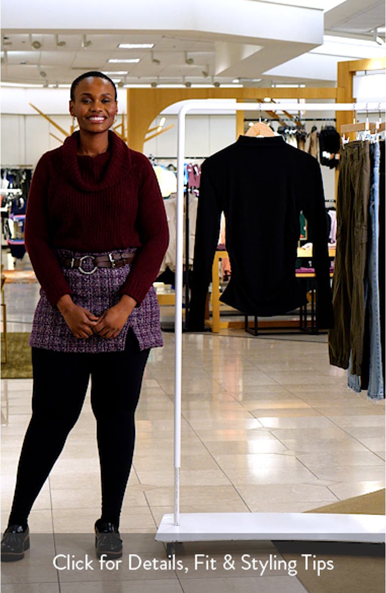 Ruched Mock Neck Long Sleeve Top, sales video thumbnail