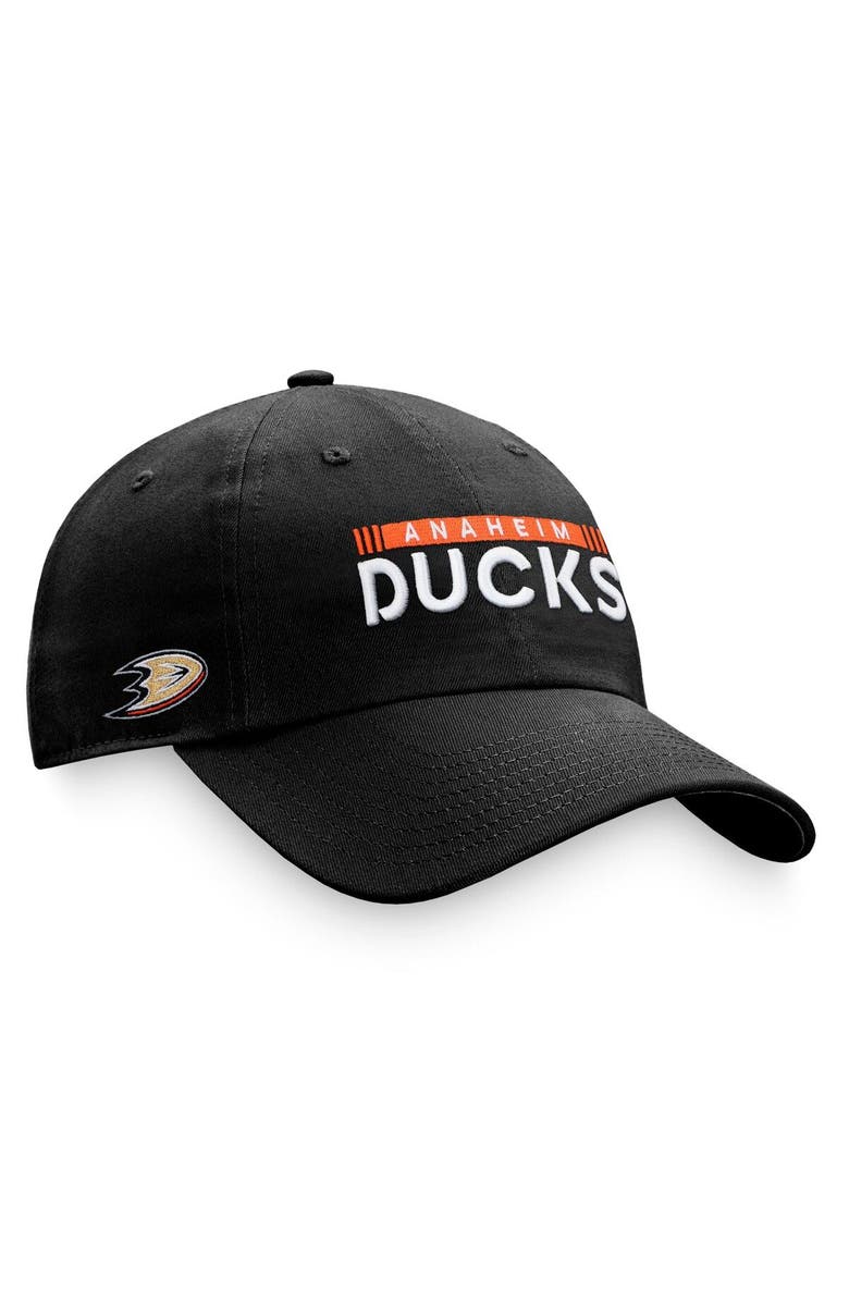 FANATICS Men's Fanatics Branded Black Anaheim Ducks Authentic Pro Rink Adjustable Hat, Alternate, color, 