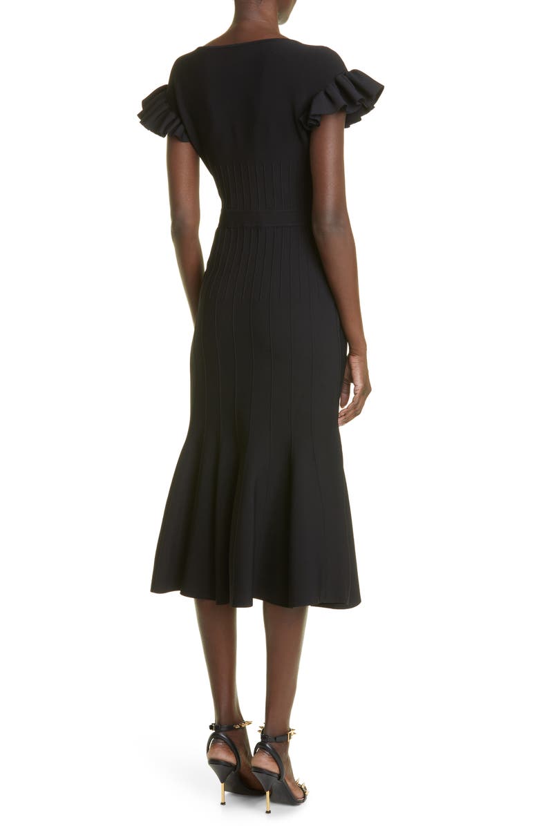 McQueen Alexander McQueen Mermaid Midi Dress, Alternate, color, 