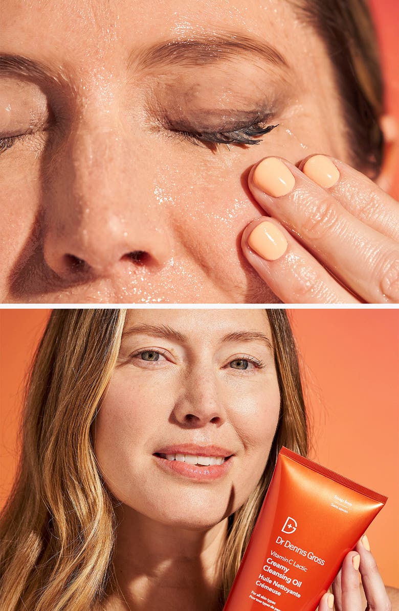 Dr. Dennis Gross Skincare Vitamin C Lactic Creamy Cleansing Oil, Alternate, color,