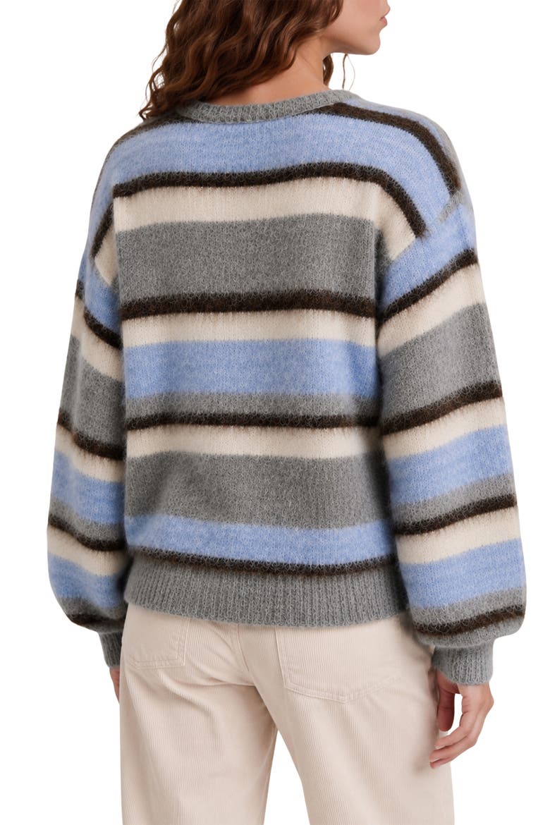 Carlie Stripe Pullover Sweater, Alternate, color, RETRO STRIPE COZY HEATHER