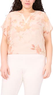 Halogen® Floral Popover Top