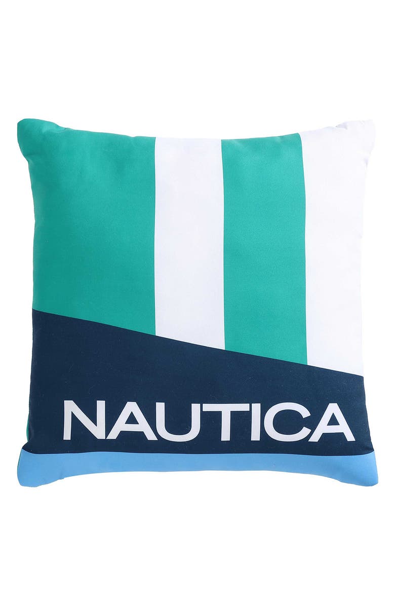 Nautica Huck Stripe Comforter & Sham Set, Alternate, color, Blue Wonder