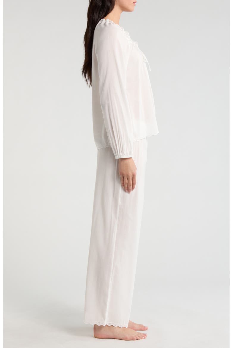 Paloma Relaxed Fit Organic Cotton Blend Pajamas, Alternate, color, IVORY