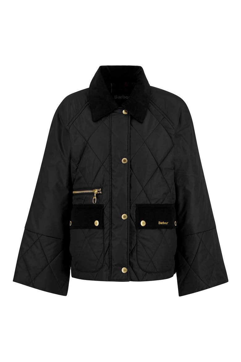Martha Diamond Quilted Jacket, Alternate, color, BLACK/ CLASSIC TARTAN