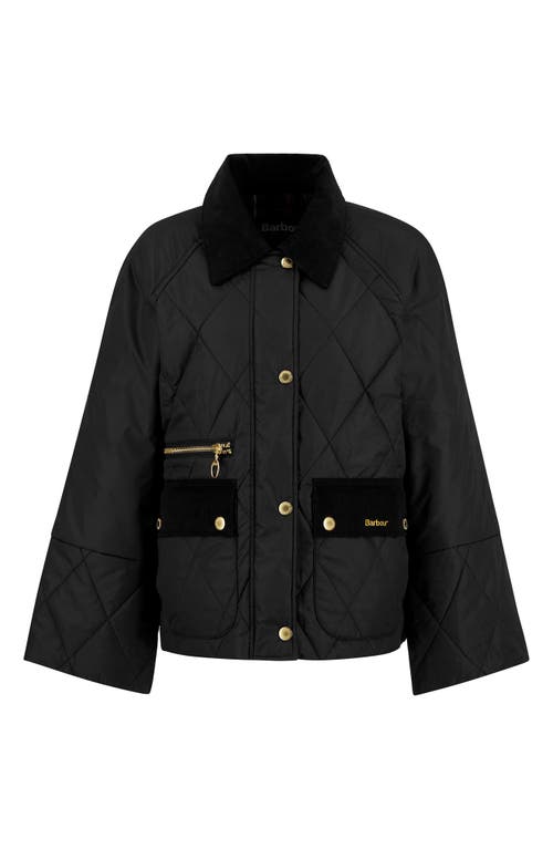 Barbour Martha Diamond Quilted Jacket In Black