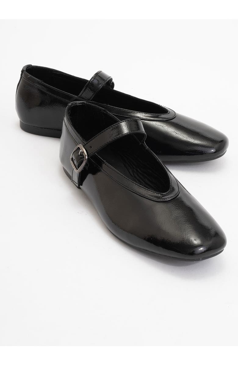 Forever & Always Shoes Matilda Leather Mary Jane Flats, Main, color, Black Patent Leather