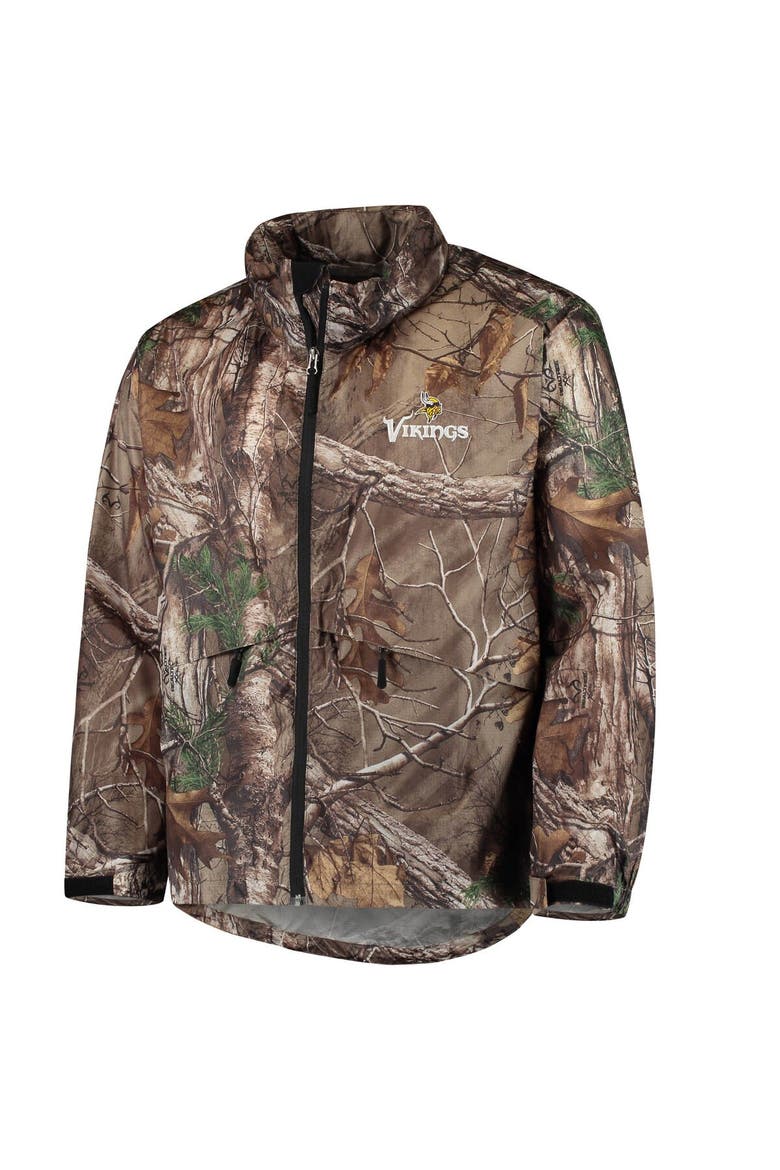 Men's Dunbrooke Realtree Camo Minnesota Vikings Circle Sportsman Waterproof Packable Full-Zip Jacket, Alternate, color, Realtree Camo