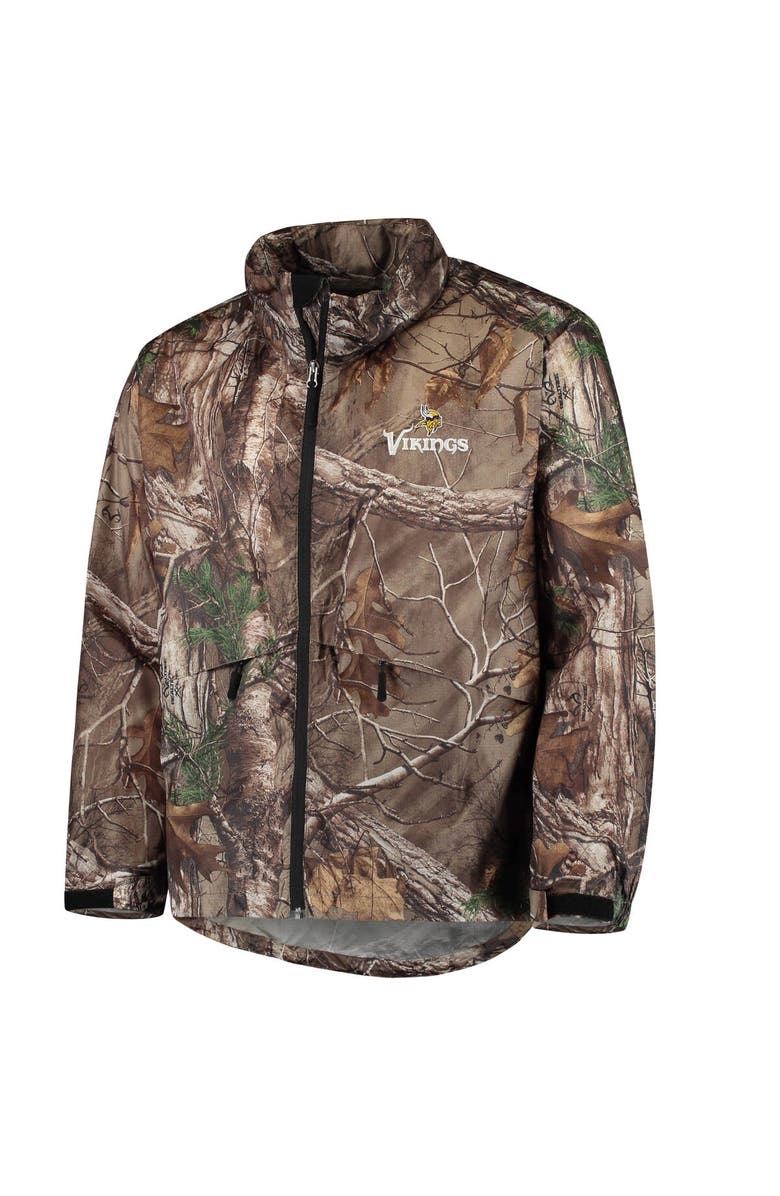 DUNBROOKE Men's Dunbrooke Realtree Camo Minnesota Vikings Circle Sportsman Waterproof Packable Full-Zip Jacket, Alternate, color, Realtree Camo