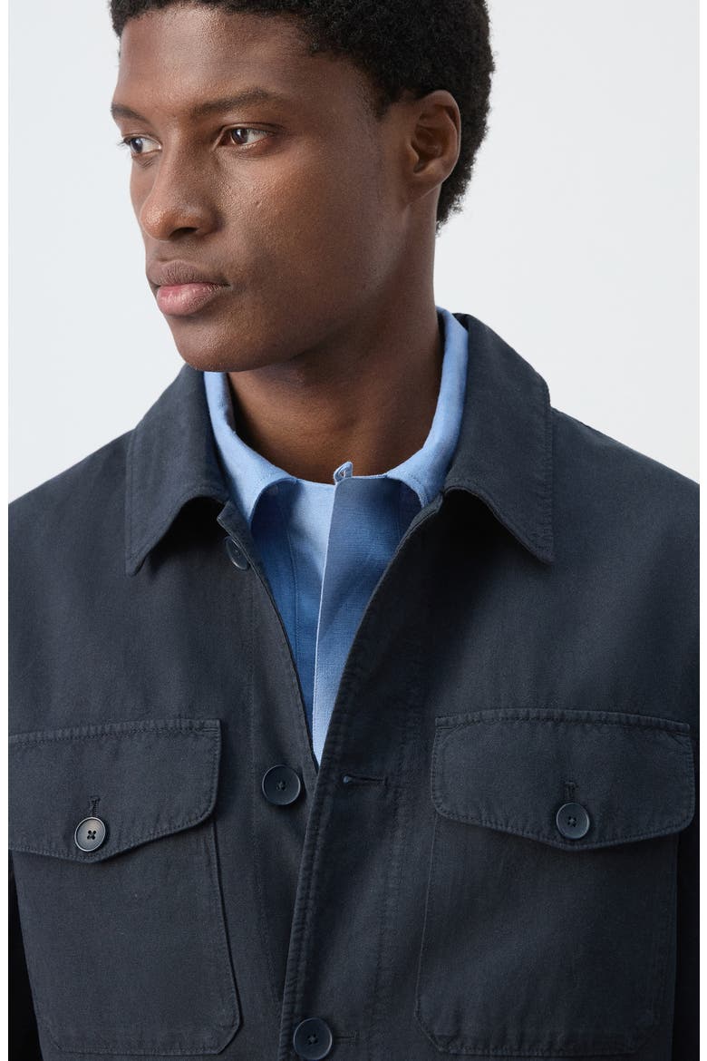 Button Front Chore Jacket, Alternate, color, NAVY
