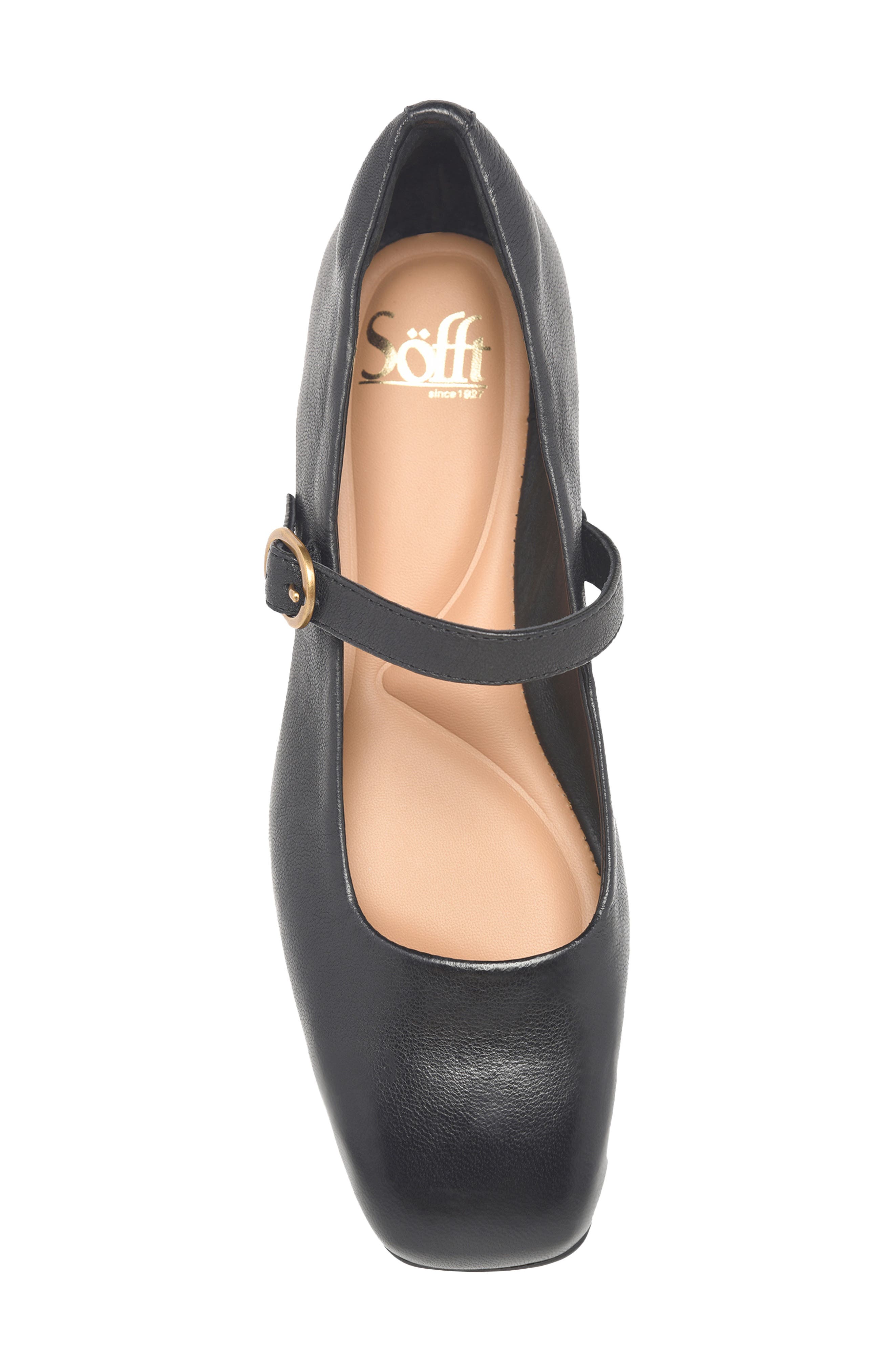 Söfft Palma Square Toe Mary Jane Flat, Alternate, color, Black